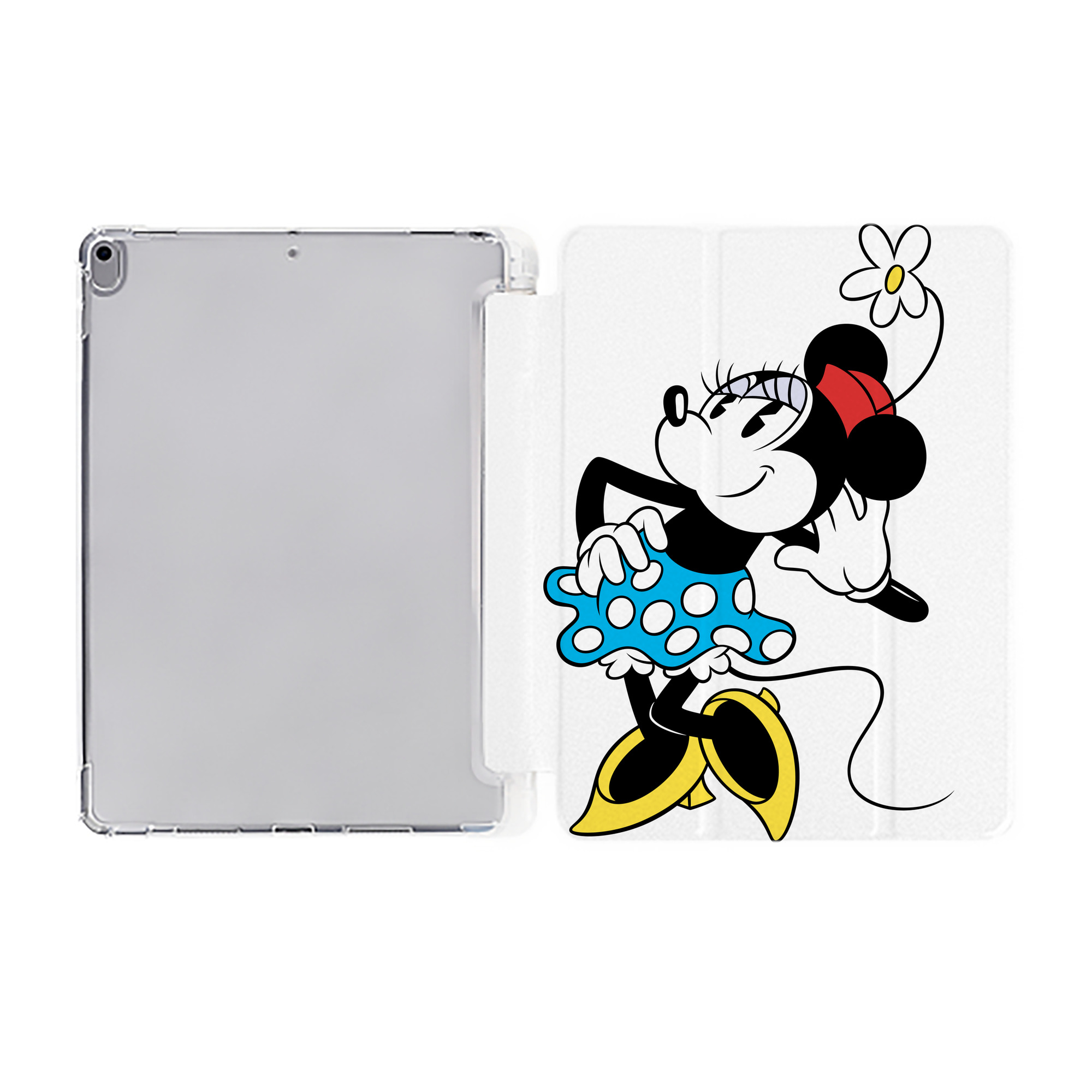 （画像用） ミッキーマウス Mickey Mouse IPad ケース ペン収納付き 三つ折りスタンド PUレザー×シリコン 対応機種9.5/10.5/10.9インチ